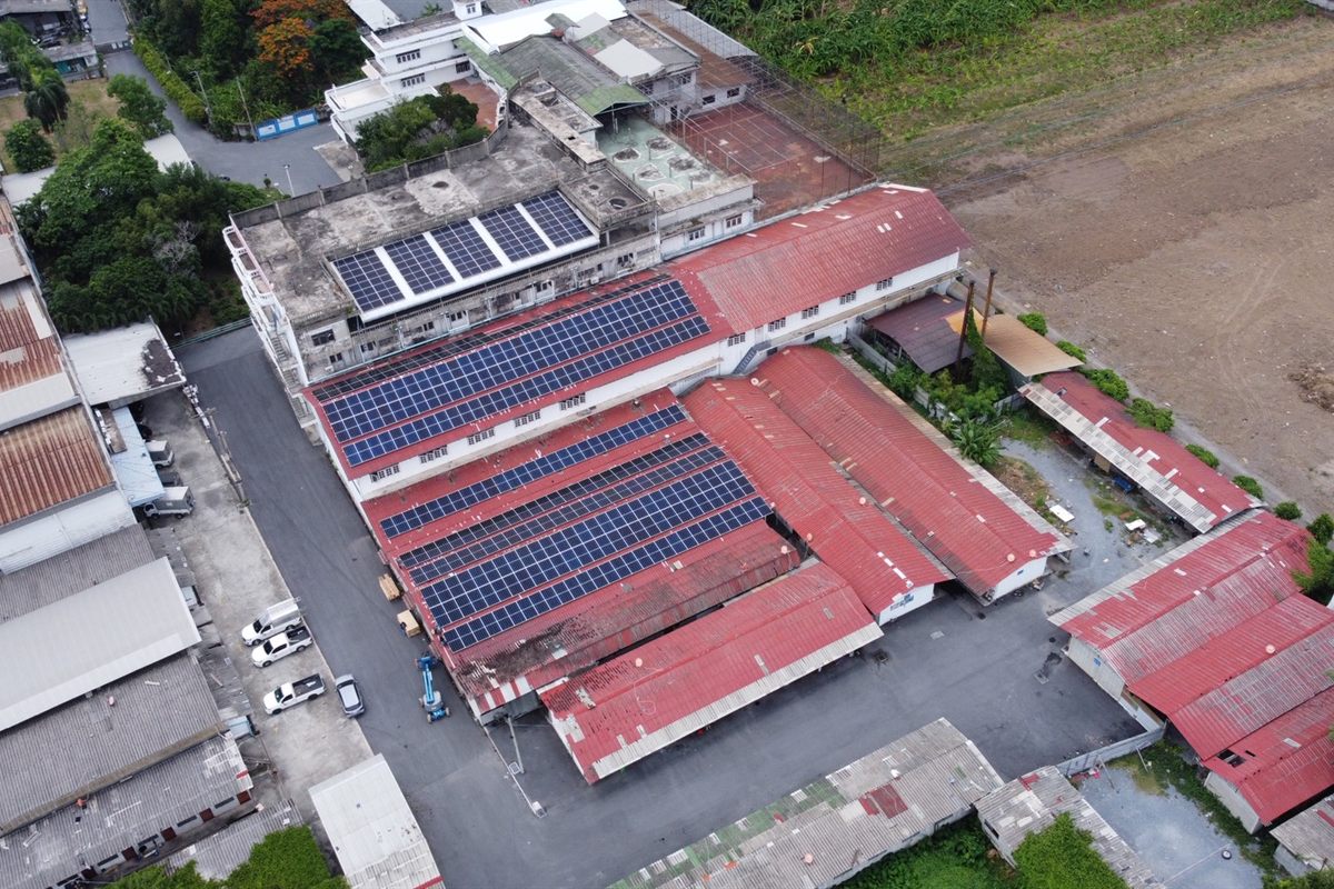 Solar installation project for a factory and commercial building